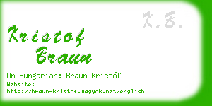 kristof braun business card