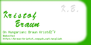 kristof braun business card